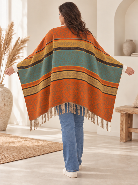 GRAZIELLA - CAPE PONCHO MULTICOLORE