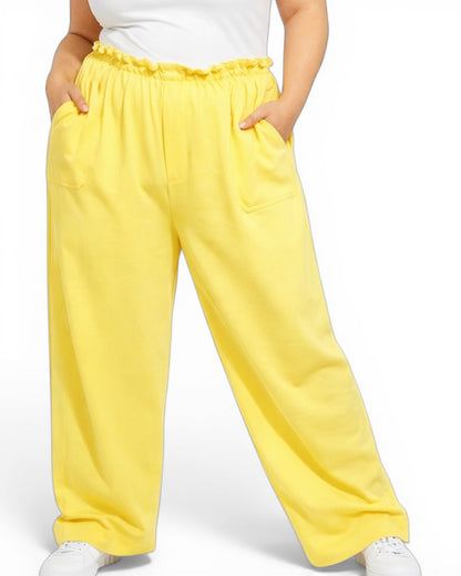 GABBY - PANTALON JAUNE TAILLE 48 A 54/56