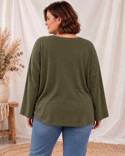 TERRY - PULL KAKI EN MAILLE AVEC CLOUS JUSQU'A LA TAILLE 54/56