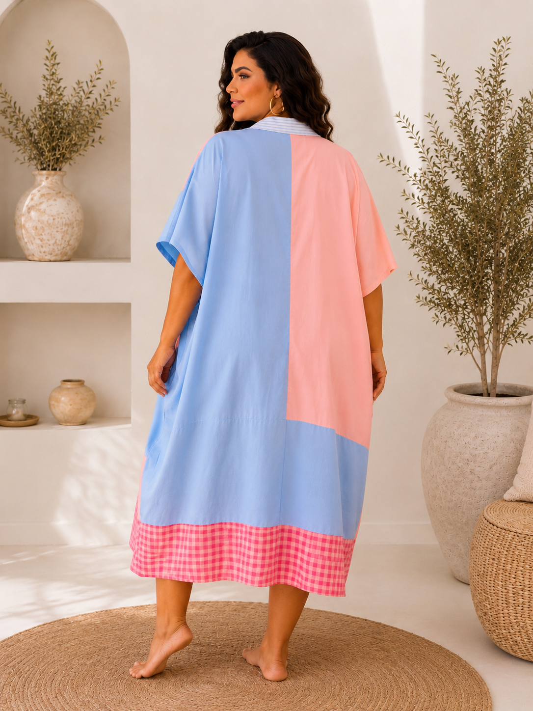 LUCYLOU - ROBE PATCHWORK EN COTON JUSQU'A LA TAILLE 60