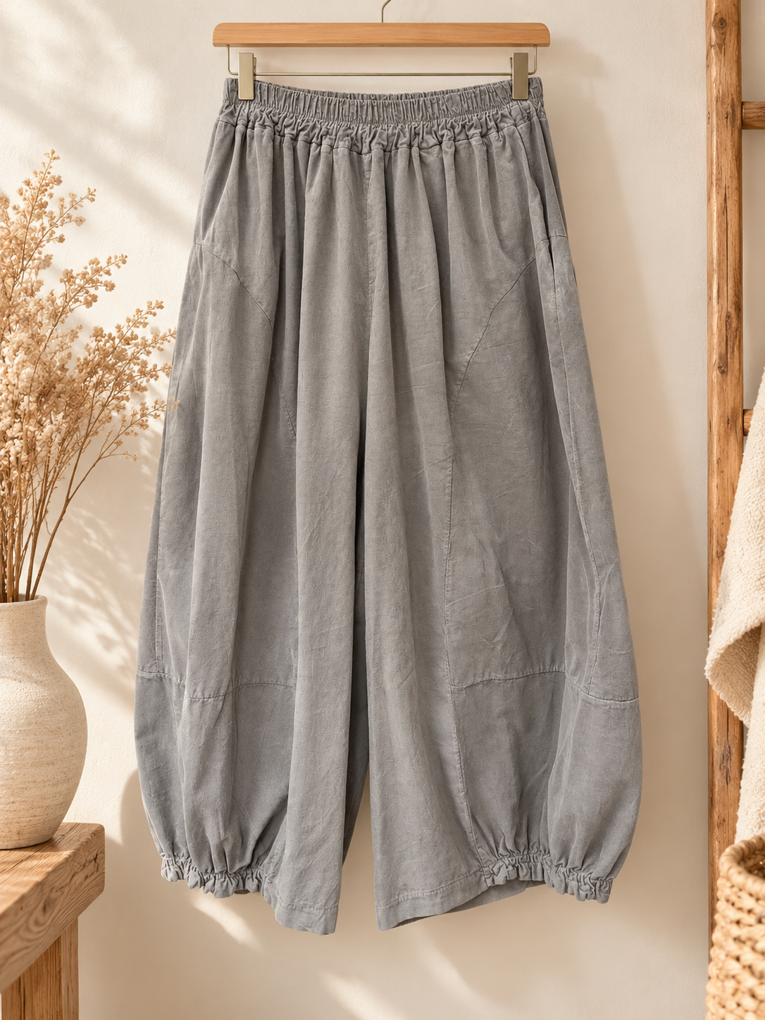 ROBIN - PANTALON TAUPE EN VELOURS MILLERAIE TAILLE 50 A 56/58