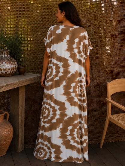 BRASILIA - ROBE LONGUE CAMEL JUSQU'A LA TAILLE 54/56
