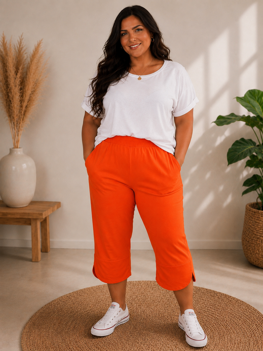 CAPRI - PANTACOURT ORANGE JUSQU'A LA TAILLE 56