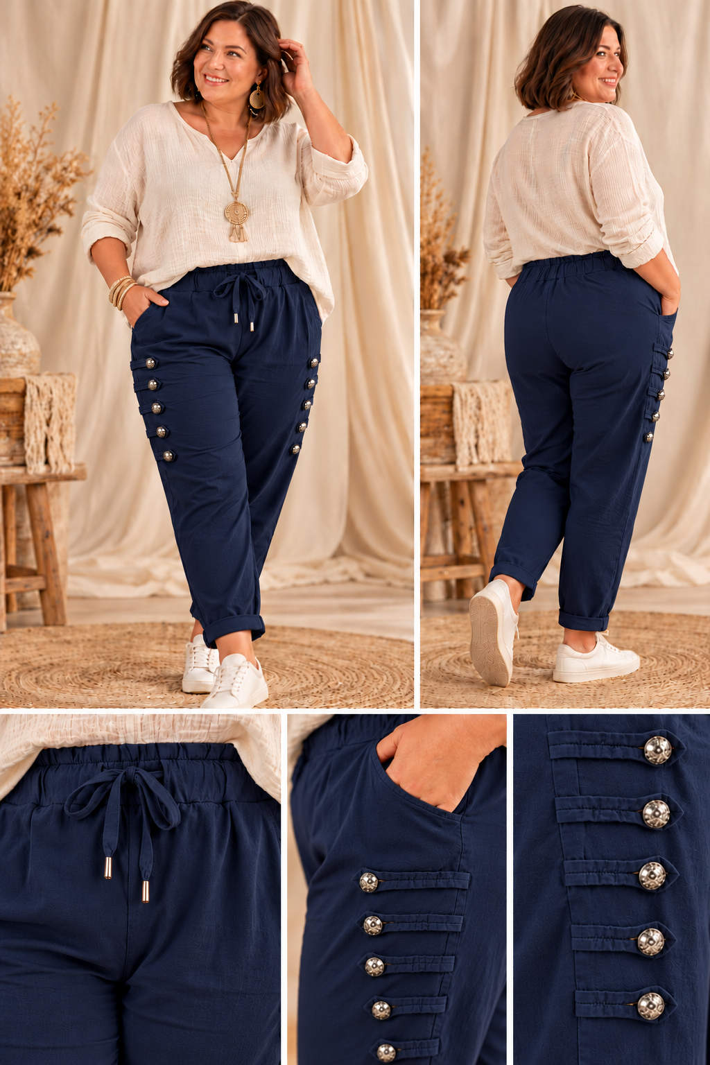 HACIENDA - PANTALON MAGIQUE OFFICIER MARINE TAILLE 46 A 54