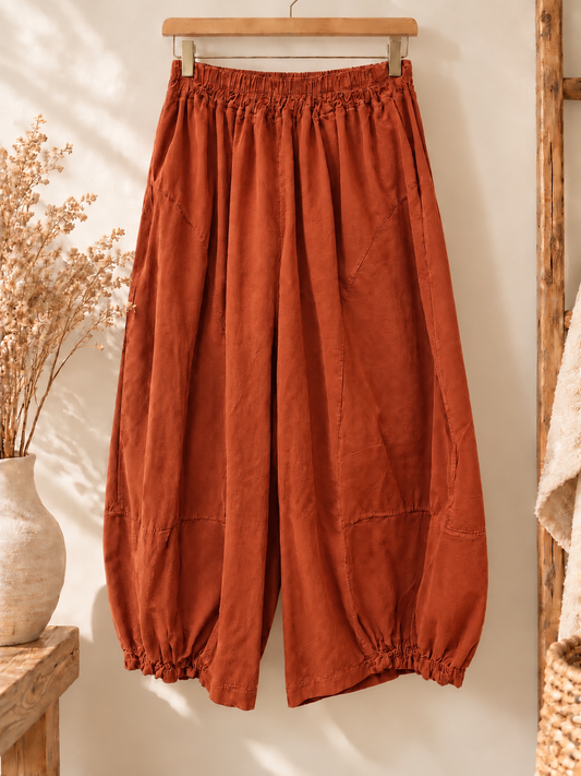ROBIN - PANTALON ROUX EN VELOURS MILLERAIE TAILLE 50 A 56/58