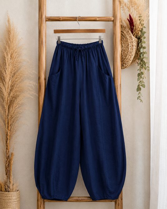 MAXOU - PANTALON MARINE COUPE BARREL FLUIDE TAILLE 48 A 54
