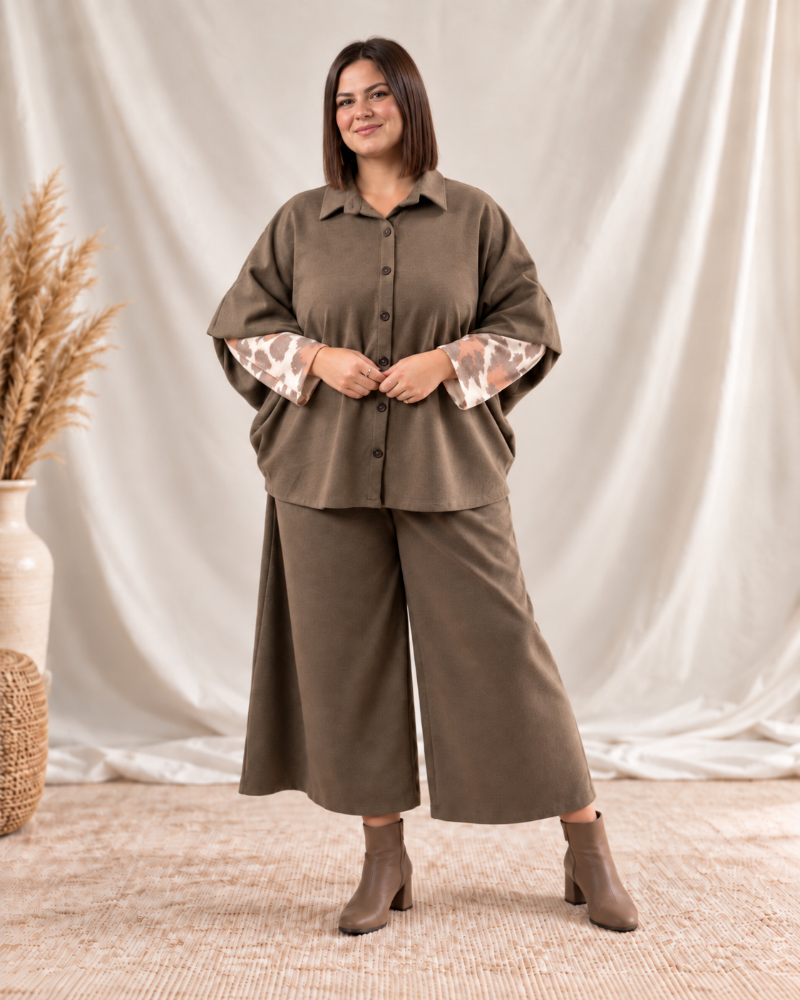 CASTILLE - VESTE MARRON JUSQU'A LA TAILLE 52/54