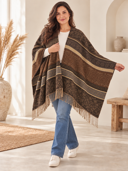 GRAZIELLA - CAPE PONCHO MULTICOLORE