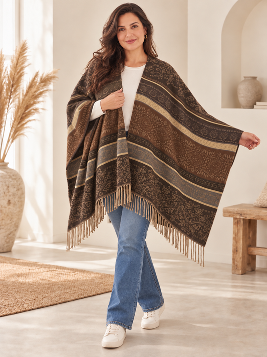 GRAZIELLA - CAPE PONCHO MULTICOLORE
