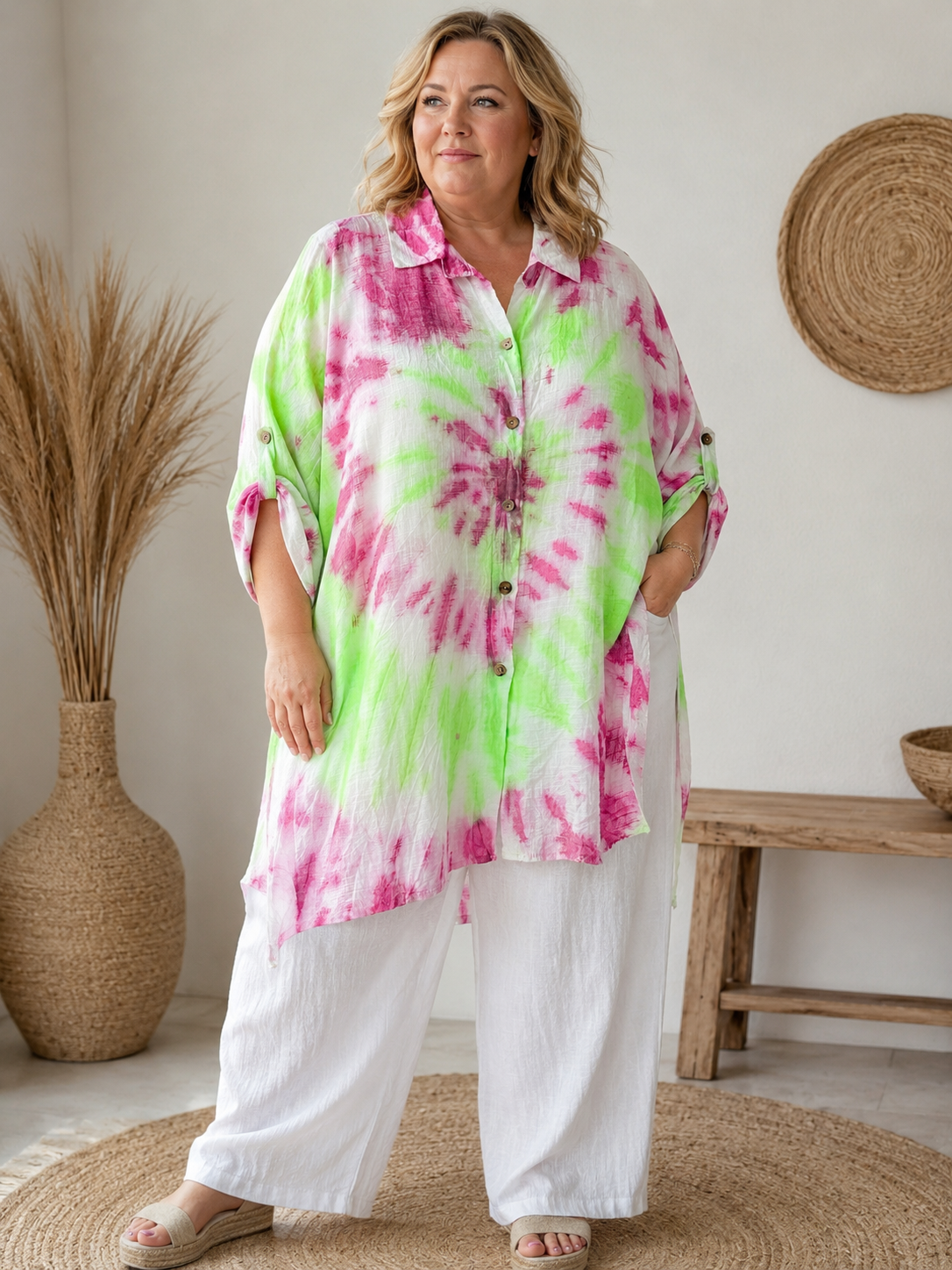MIAMI - CHEMISE TEE & DYE JUSQU'A LA TAILLE 58