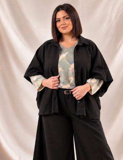 CASTILLE - VESTE NOIRE JUSQU'A LA TAILLE 52/54