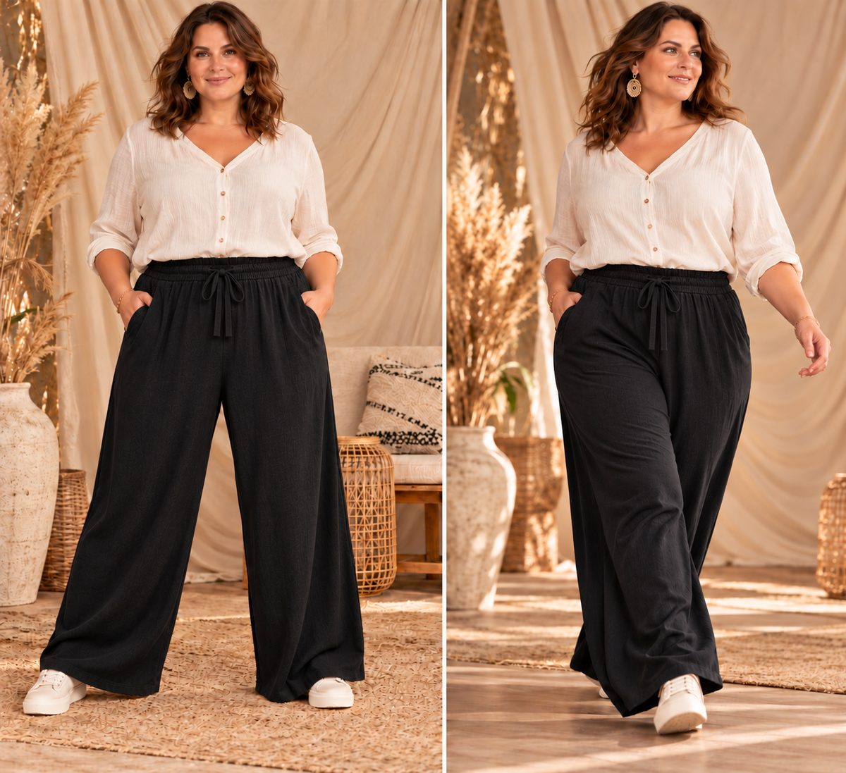 VICTOR - PANTALON JEAN NOIR TAILLE 50 A 54/56