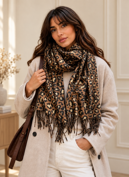 SAUVAGE - ECHARPE LEOPARD