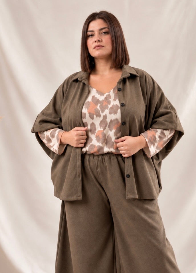 CASTILLE - VESTE MARRON JUSQU'A LA TAILLE 52/54