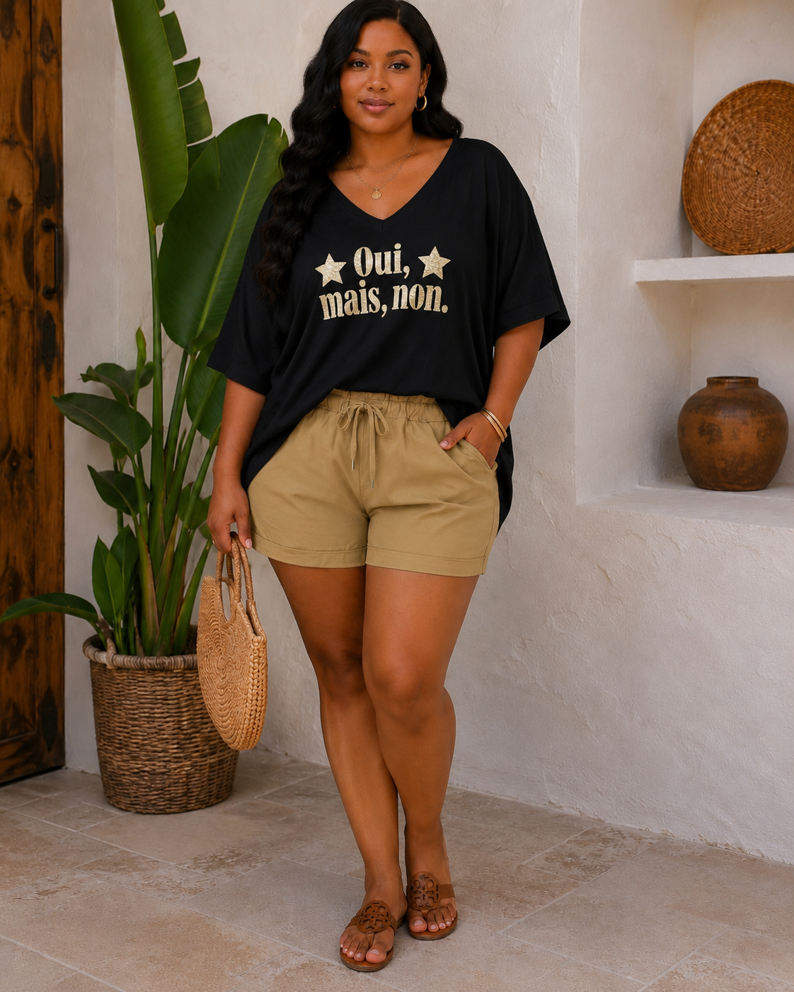 LOUIS - SHORT CAMEL JUSQU'A LA TAILLE 50/52