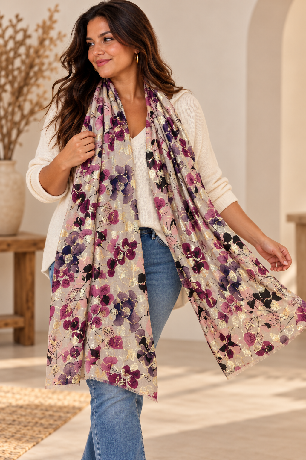 ELISA - ECHARPE A MOTIF MULTICOLORE