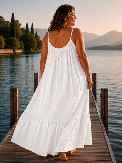 SUNDAY - ROBE LONGUE BLANCHE JUSQU'A LA TAILLE 54