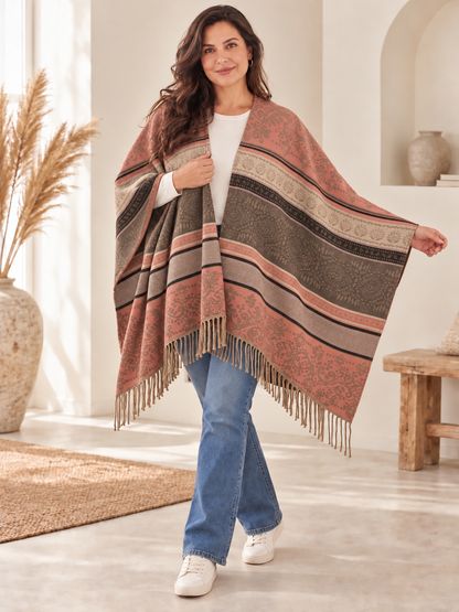GRAZIELLA - CAPE PONCHO MULTICOLORE