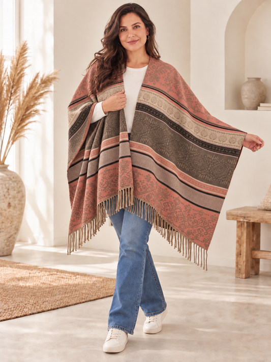 GRAZIELLA - CAPE PONCHO MULTICOLORE