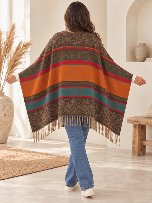 GRAZIELLA - CAPE PONCHO MULTICOLORE