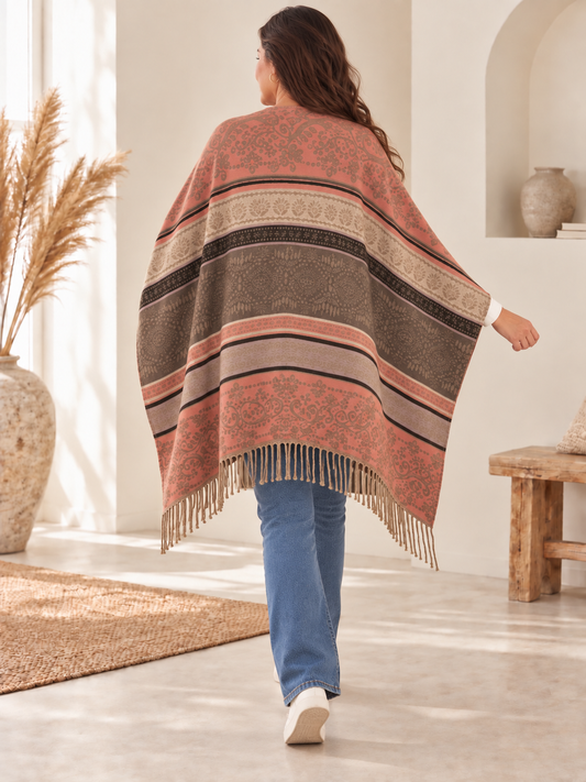 GRAZIELLA - CAPE PONCHO MULTICOLORE