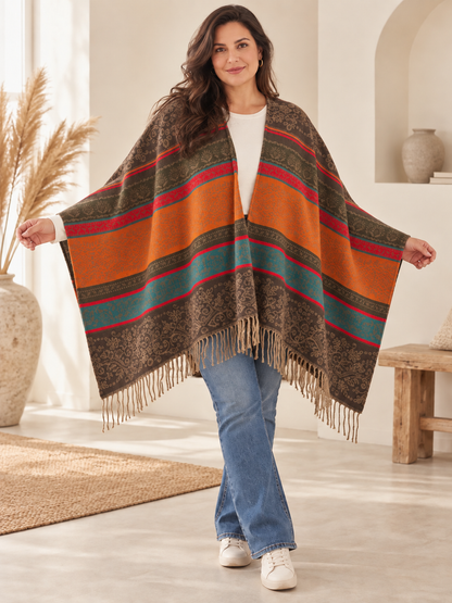 GRAZIELLA - CAPE PONCHO MULTICOLORE