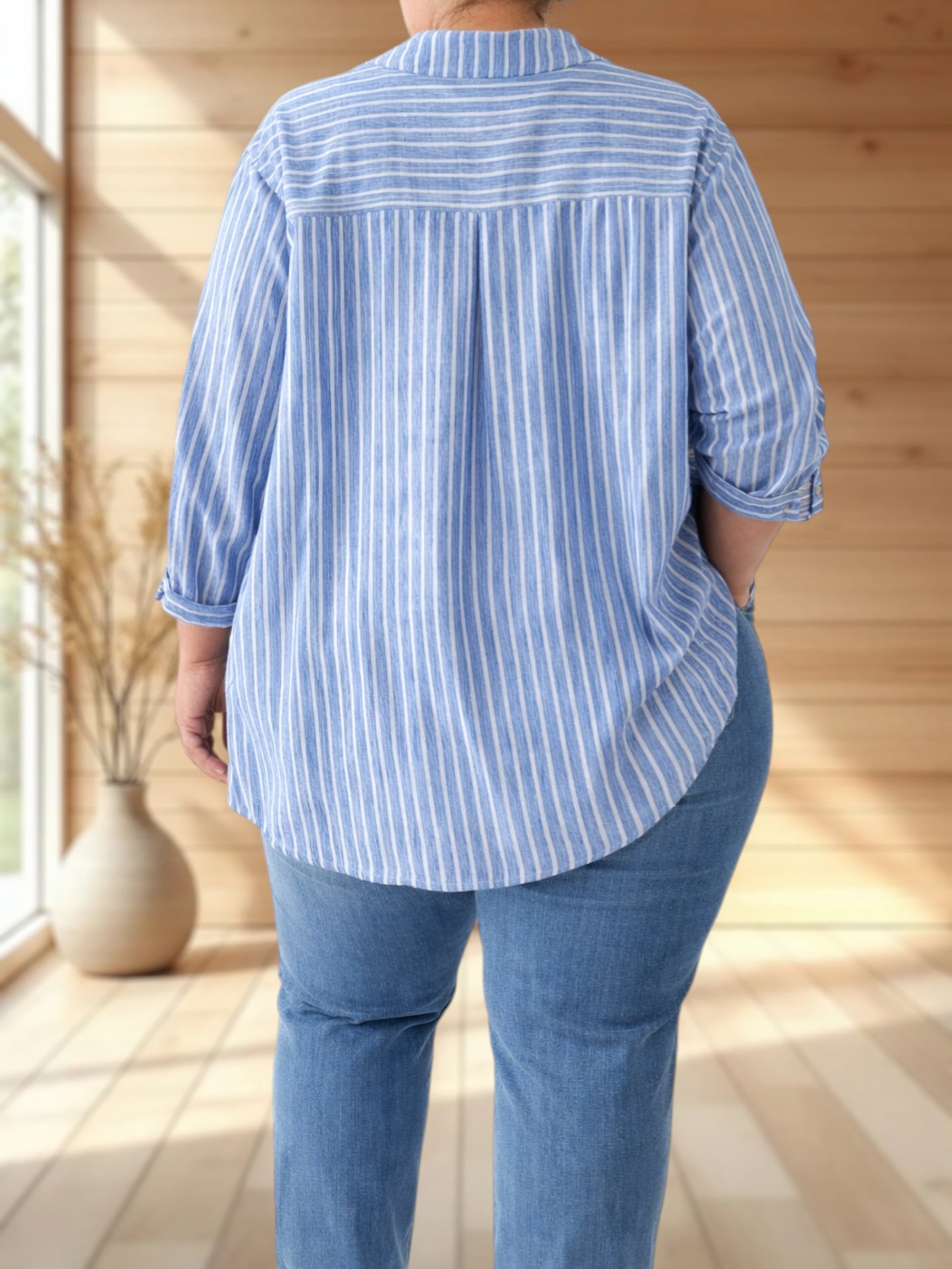 NAOMI - CHEMISE OVERSIZE BRODEE JUSQU'A LA TAILLE 52