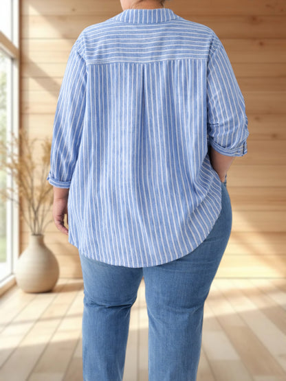 NAOMI - CHEMISE OVERSIZE BRODEE JUSQU'A LA TAILLE 52