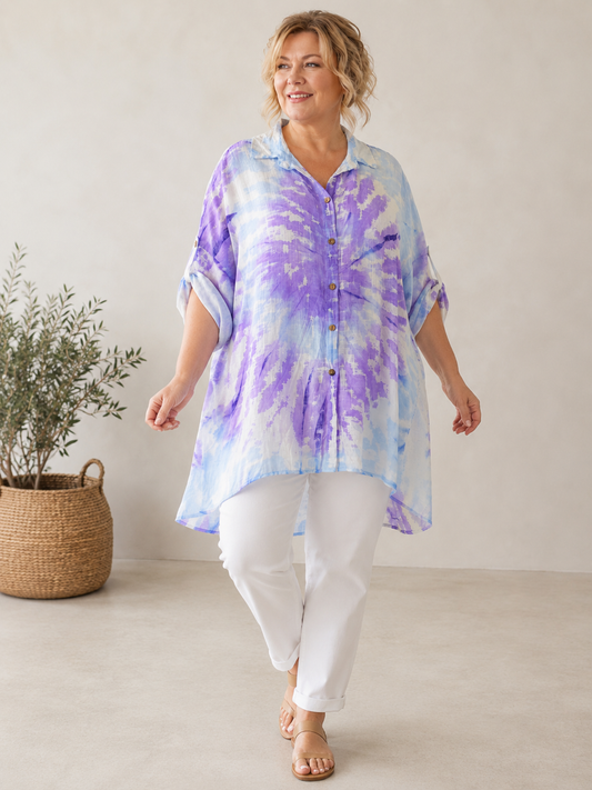 MIAMI - CHEMISE TEE & DYE JUSQU'A LA TAILLE 58