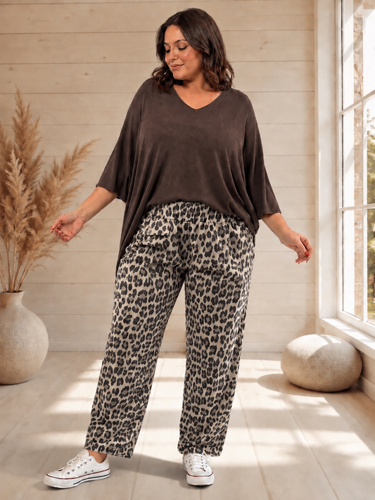 THIBAULT - PANTALON SPORTSWEAR LEOPARD TAILLE 46 A 52