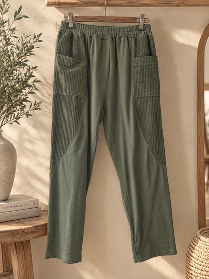 LUDO - PANTALON KAKI BI-MATIERE JUSQU'A LA TAILLE 54