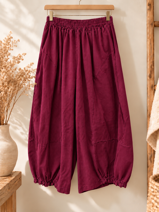 ROBIN - PANTALON BORDEAUX EN VELOURS MILLERAIE TAILLE 50 A 56/58