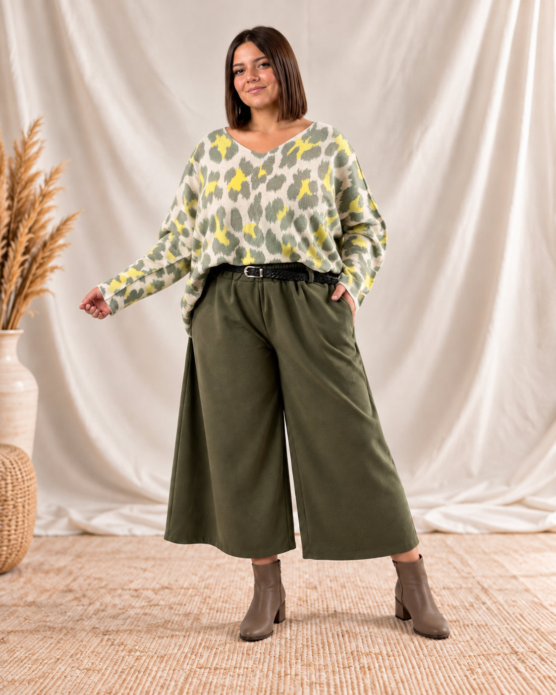 LEONARD - PULL OVERSIZE LEOPARD JUSQU'A LA TAILLE 54