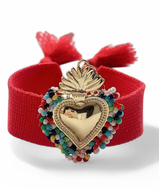 HACIENDA - BRACELET TISSE AVEC PERLES
