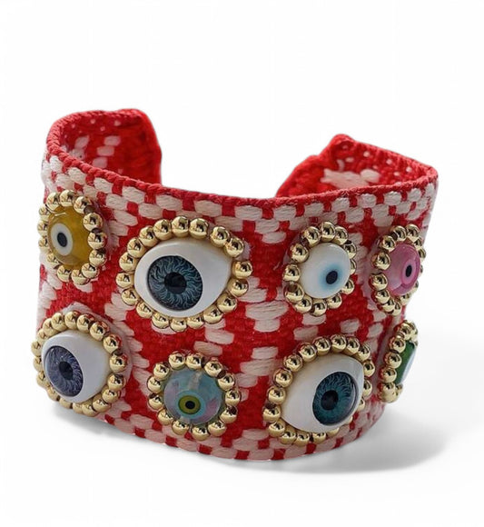 JOSS - BRACELET TISSE AVEC PERLES