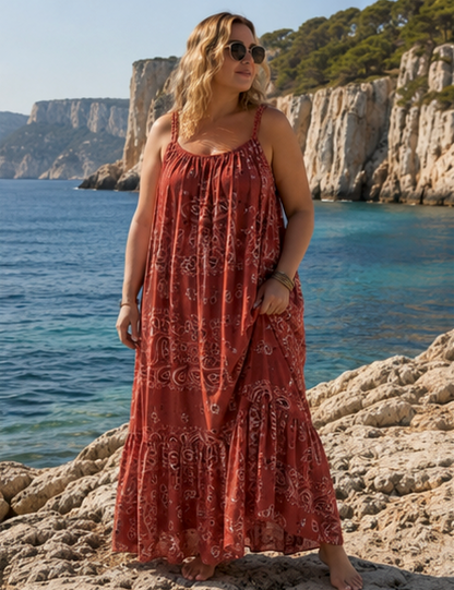 LILIROSE - ROBE LONGUE BANDANA TOMETTE JUSQU'A LA TAILLE 56