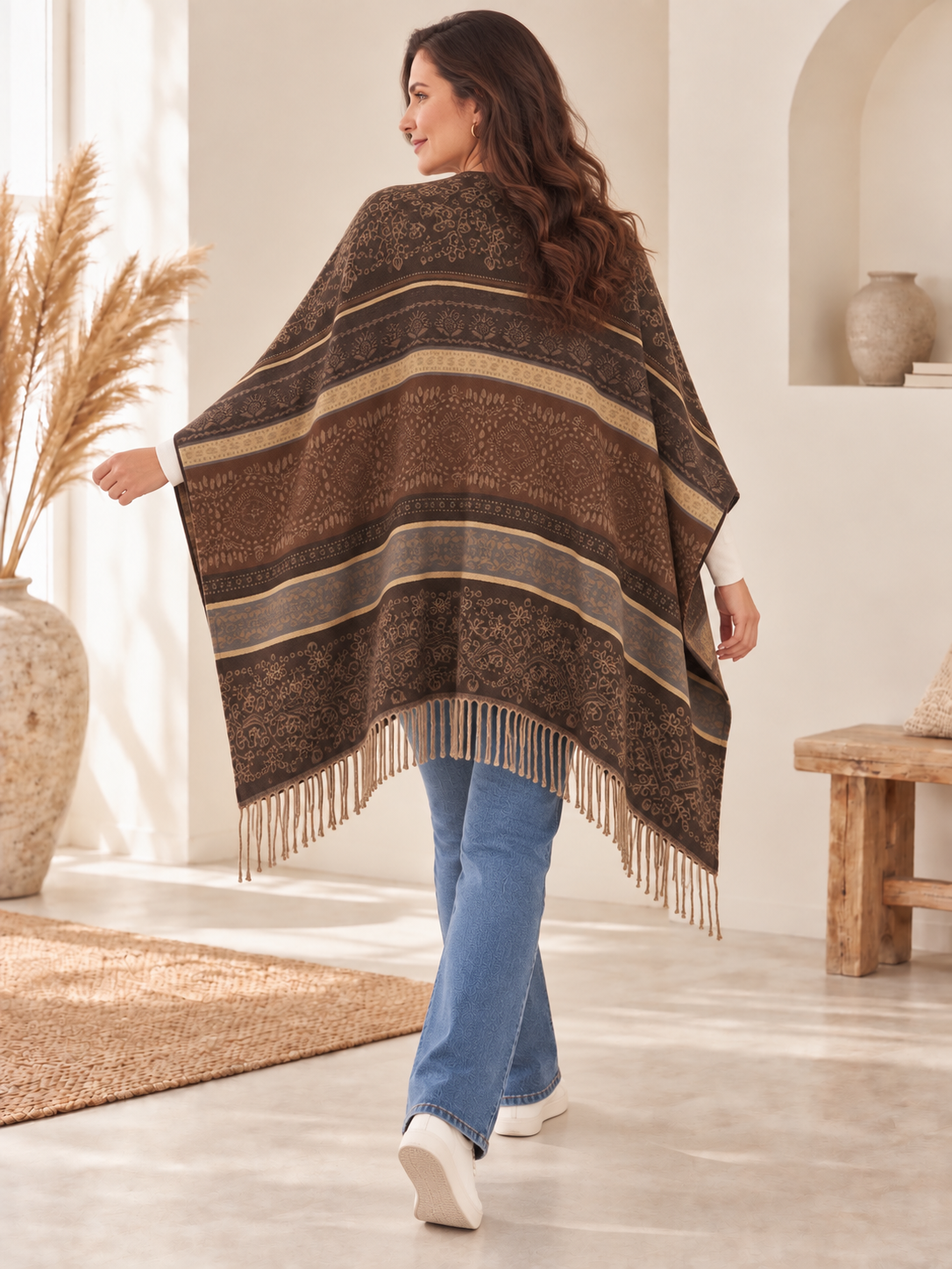 GRAZIELLA - CAPE PONCHO MULTICOLORE