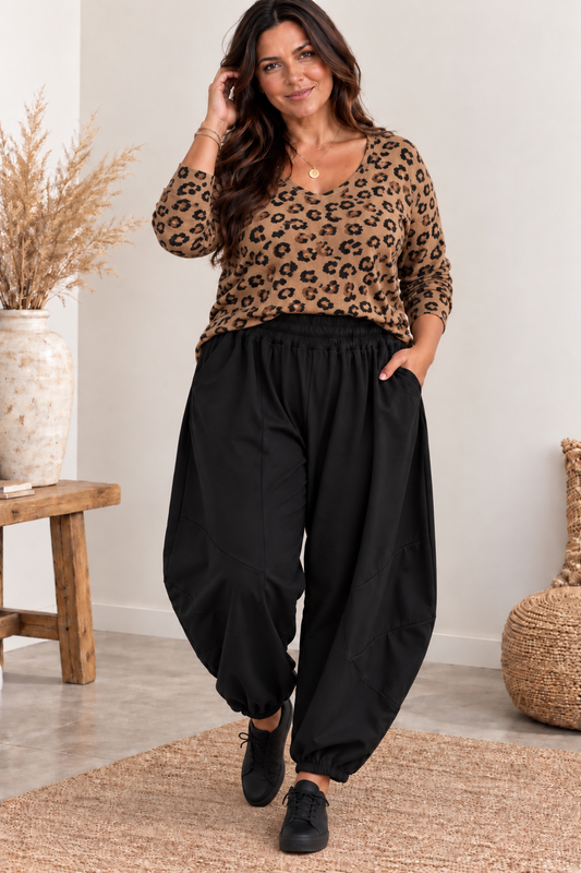 ALEXANDER - PANTALON NOIR COUPE BARREL TAILLE 50/52 A 56/58