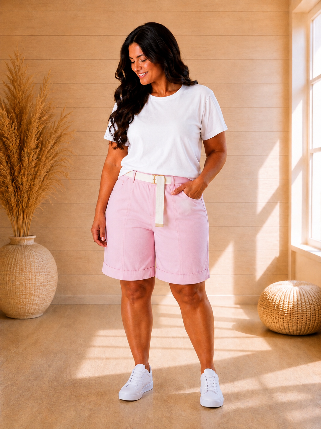 FABIEN - BERMUDA ROSE JUSQU'A LA TAILLE 54