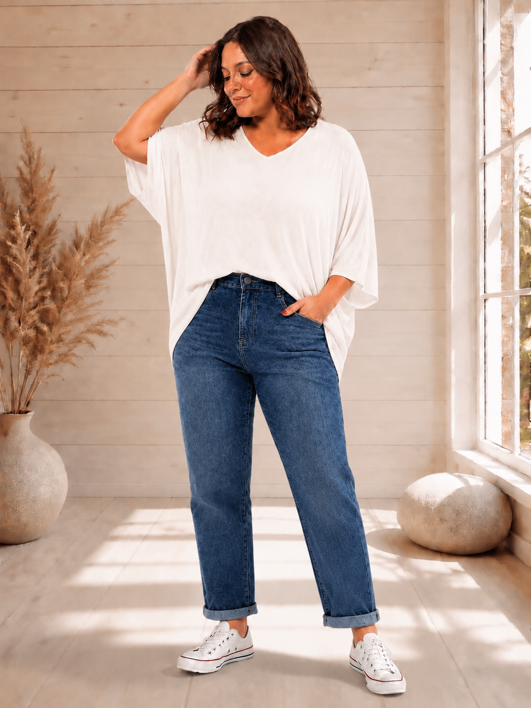 JAMES - JEAN BRUT MOM FIT TAILLE 46