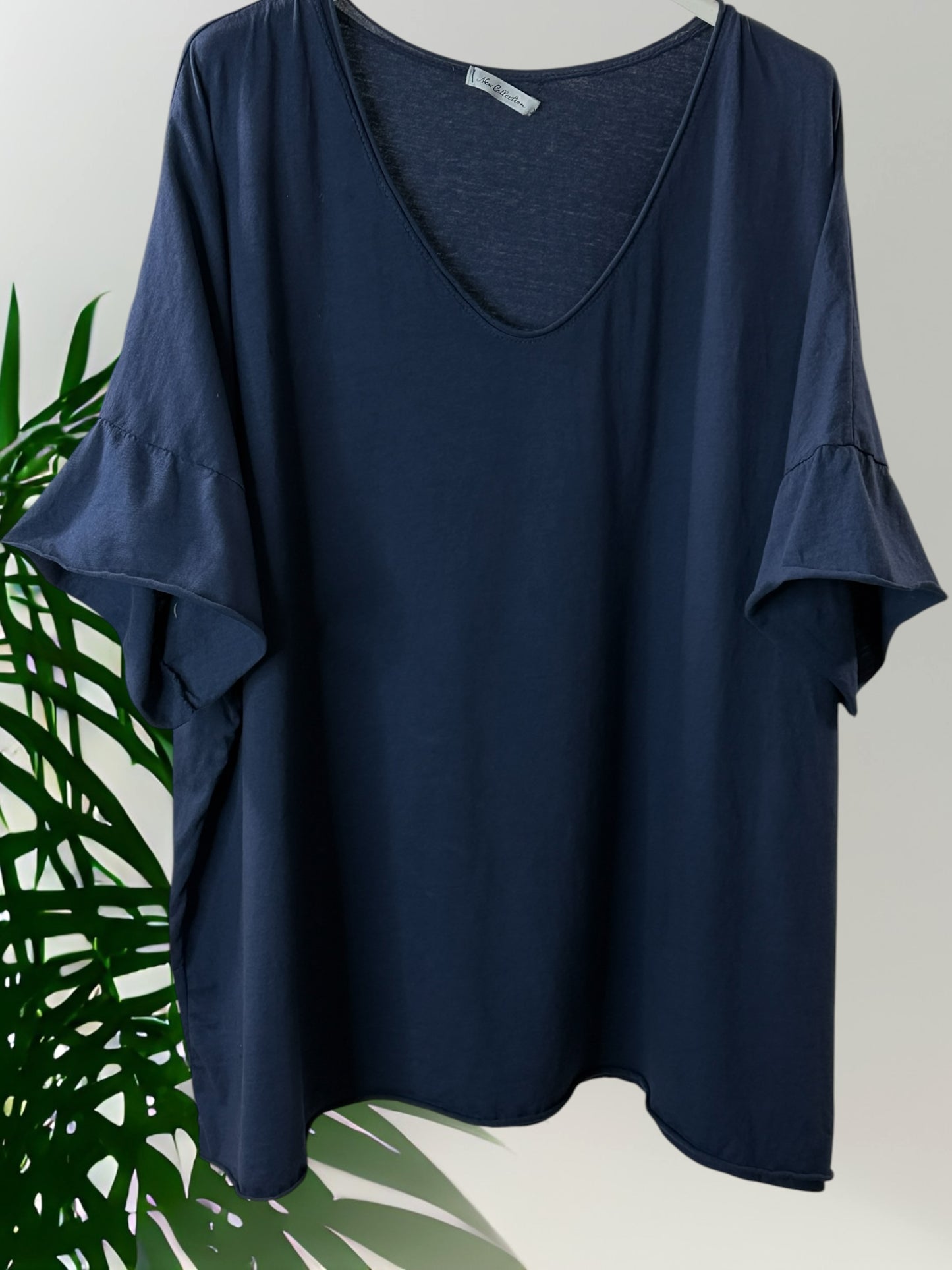 MAX - T-SHIRT EN COTON MARINE TAILLE 48/50 A 56/58
