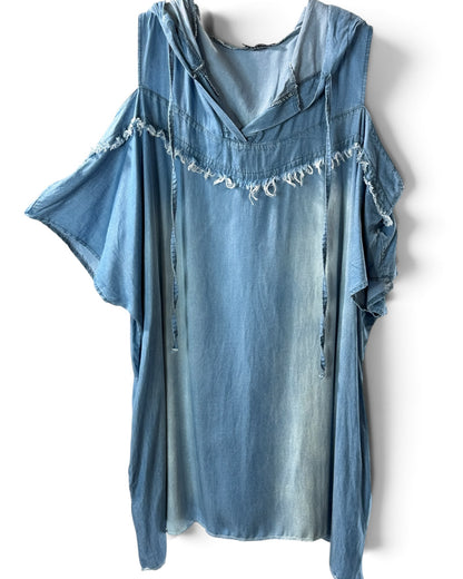 TALULLAH - TUNIQUE EN JEAN LYOCELL JUSQU'A LA TAILLE 52/54