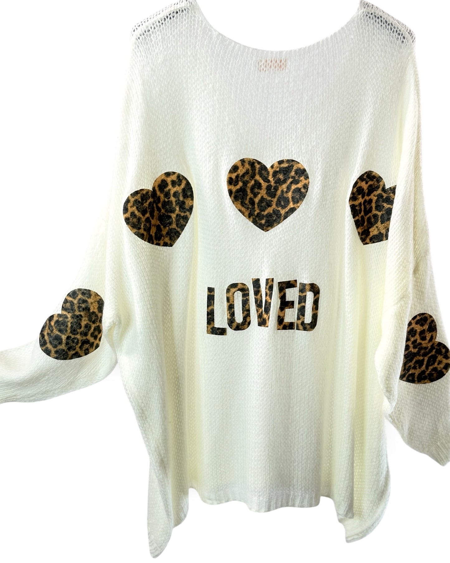 JAMES - PULL OVERSIZE BLANC CASSE JUSQU'A LA TAILLE 56