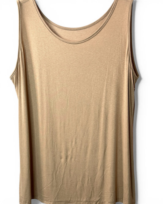 LOUANE - TOP DEBARDEUR CAMEL TAILLE 46/48 A 54