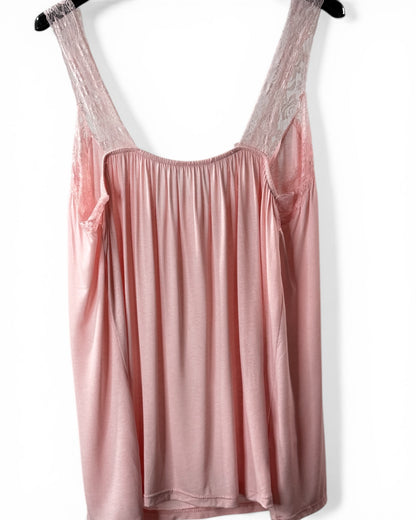 CHOUCHOU - TOP ROSE AVEC DENTELLE TAILLE 48 A 56