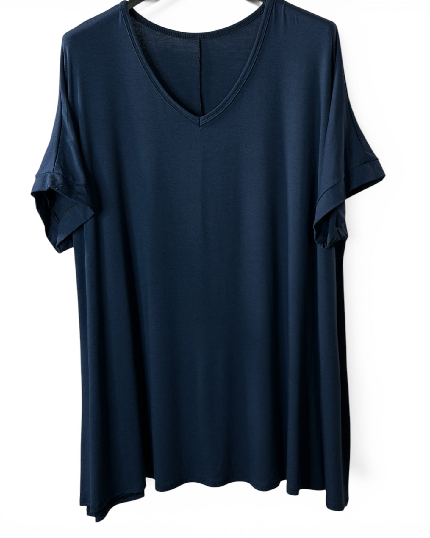 INGRID - T-SHIRT OVERSIZE MARINE JUSQU'A LA TAILLE 48 A 56