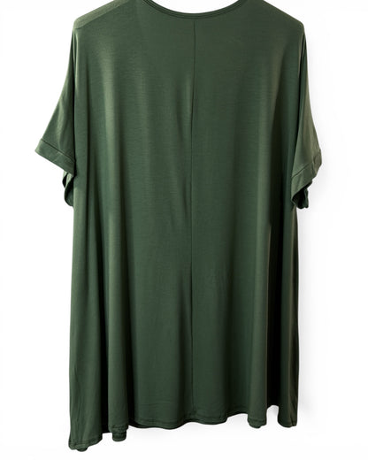 INGRID - T-SHIRT OVERSIZE KAKI JUSQU'A LA TAILLE 48 A 56