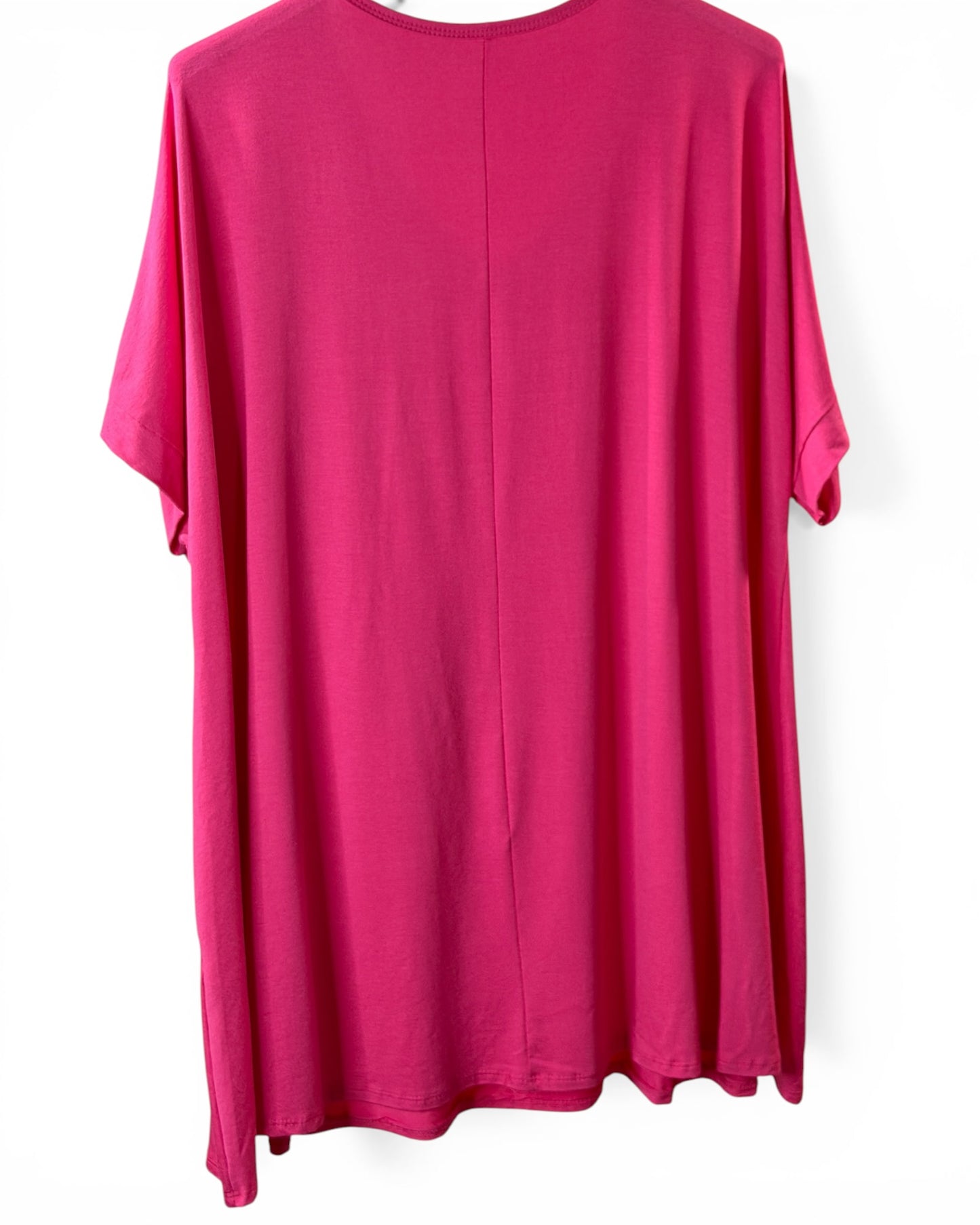 INGRID - T-SHIRT OVERSIZE FUCHSIA JUSQU'A LA TAILLE 48 A 56