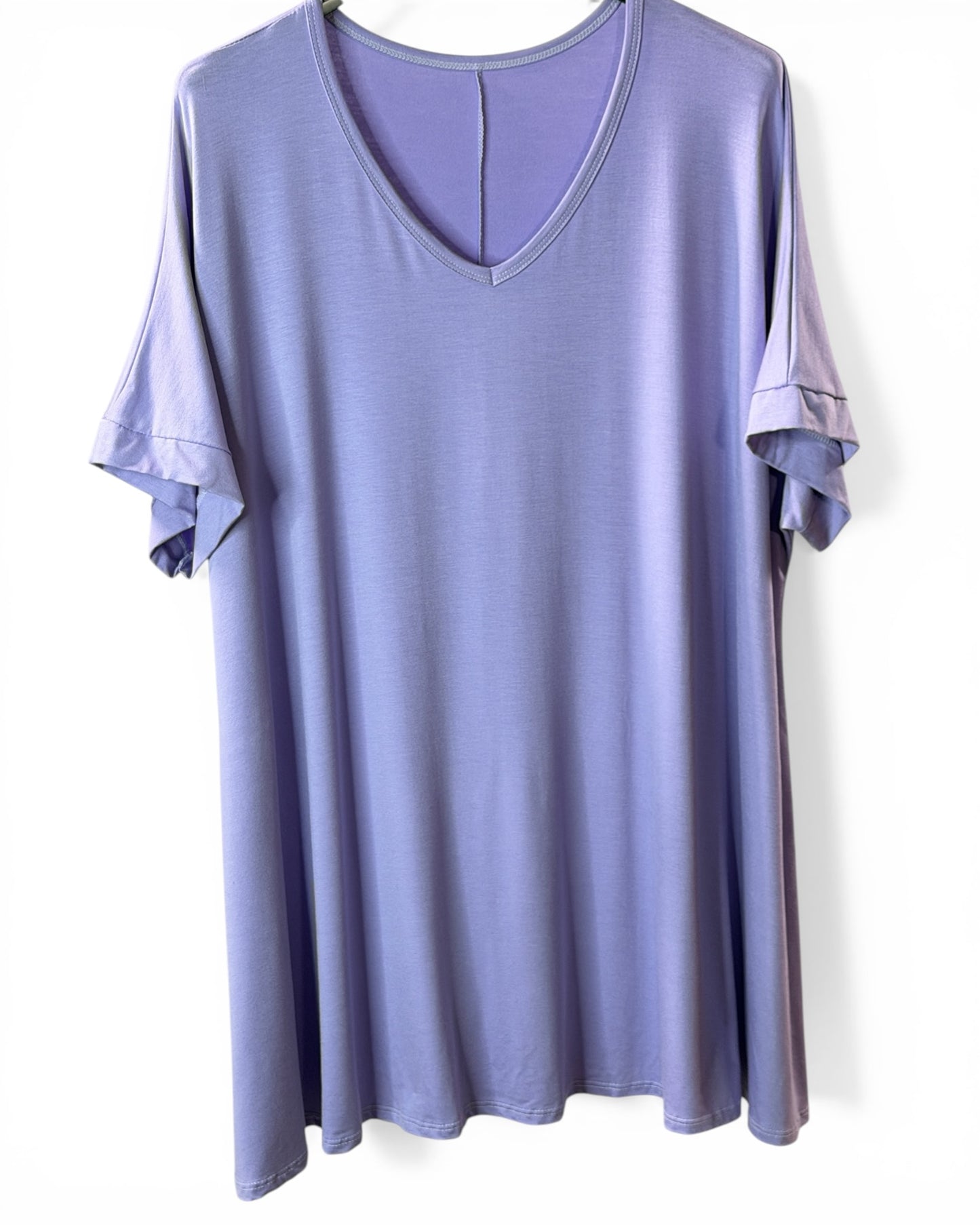 INGRID - T-SHIRT OVERSIZE LILAS JUSQU'A LA TAILLE 48 A 56