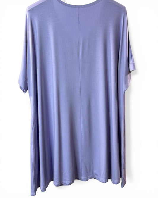 INGRID - T-SHIRT OVERSIZE LILAS JUSQU'A LA TAILLE 48 A 56